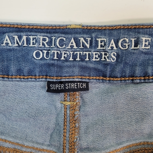 American Eagle Outfitters Hi-Rise Shortie Denim Shorts Cutoffs 4 - Picture 7 of 8